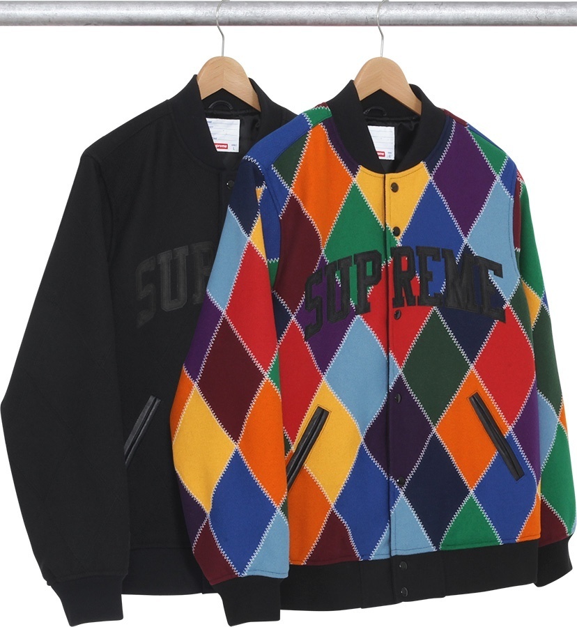 Harlequin Wool Varsity Jacket